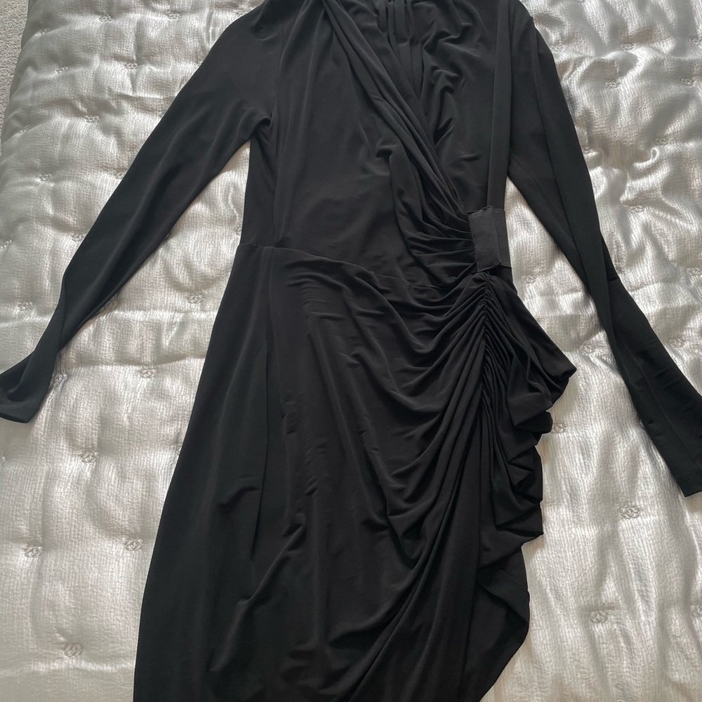 Killer allsaints dress - wrap dress asymmetrical ruffles size 6